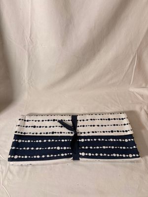 Navy &amp; White Runner 14" x 72"