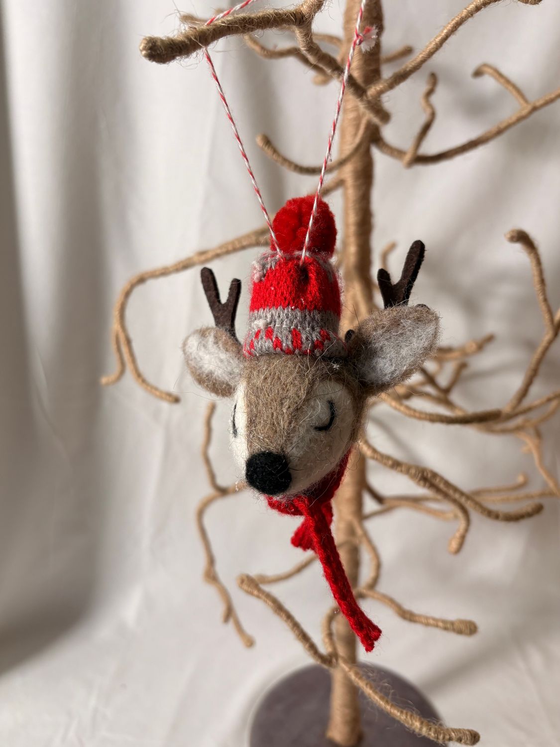 Felt Reindeer Head Ornament