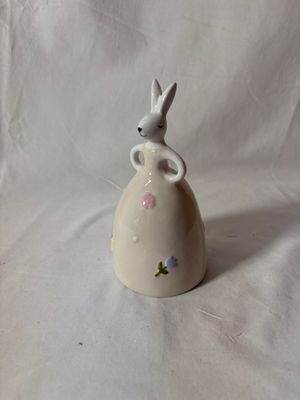 6.5" Ceramic Easter Bunny Figurine Yellow
