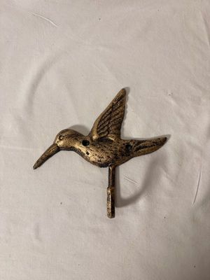 Cast Iron Gold Hummingbird Wall Hook Cast Iron Gold Hummingbird Wall Hook