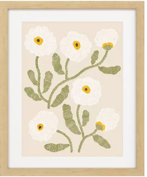 Embroidery Florals IB  21x17