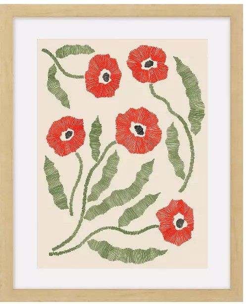 Embroidery Florals IA  21x17