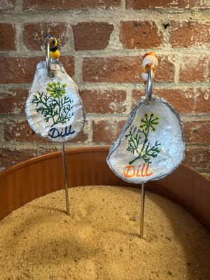 Oyster Shell - Herb Marker - Dill