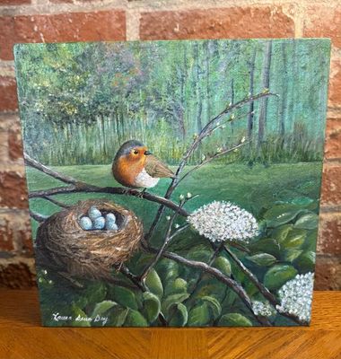 Storybook Robin - 10" x 10"T