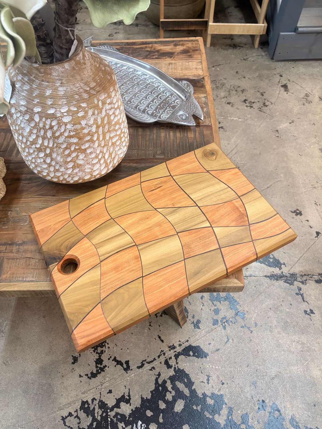 Checker Cutting Board - Poplar 12" x 18"T