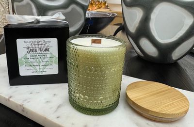 Green Hobnail w/Bamboo Lid - 10oz - Mint Mojito