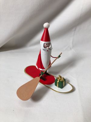 Santa on Paddle Board Ornament