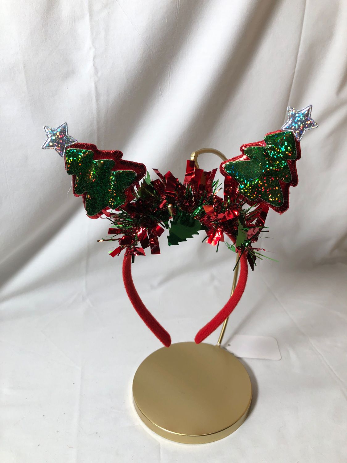 Shiny Red & Green Tree Headband Shiny Red & Green Tree Headband