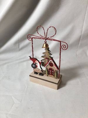 Light-Up Gift Box Scene w/Santa