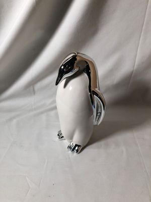 Ceramic Silver Penguin Lg