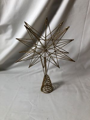 3D Gold Metal Glitter Tree Topper
