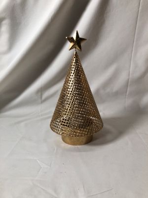 Metal Gold Cone Tealight Holder
