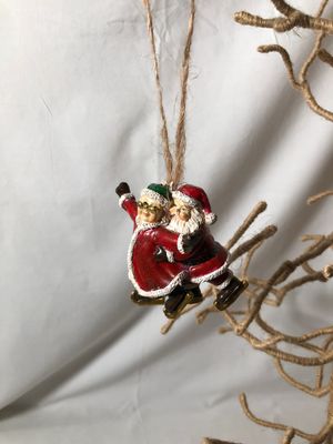 Mr &amp; Mrs Claus Skating Ornament