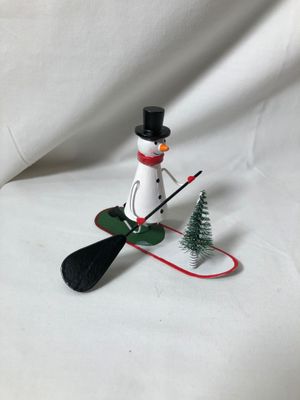 Snowman on Paddle Board Ornament