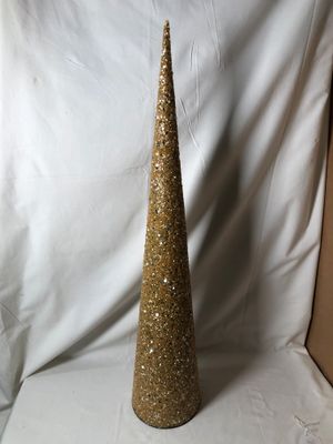 Beaded Gold Glitter Tree Lg Beaded Gold Glitter Tree Lg
