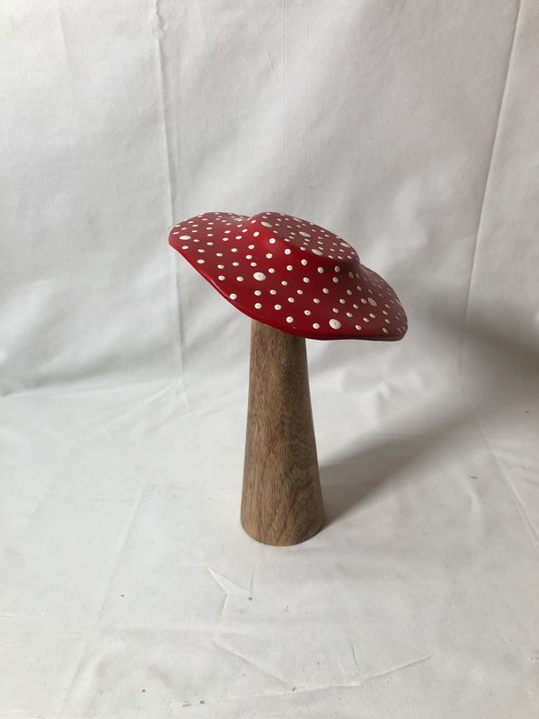 Wooden Tabletop Mushroom Med