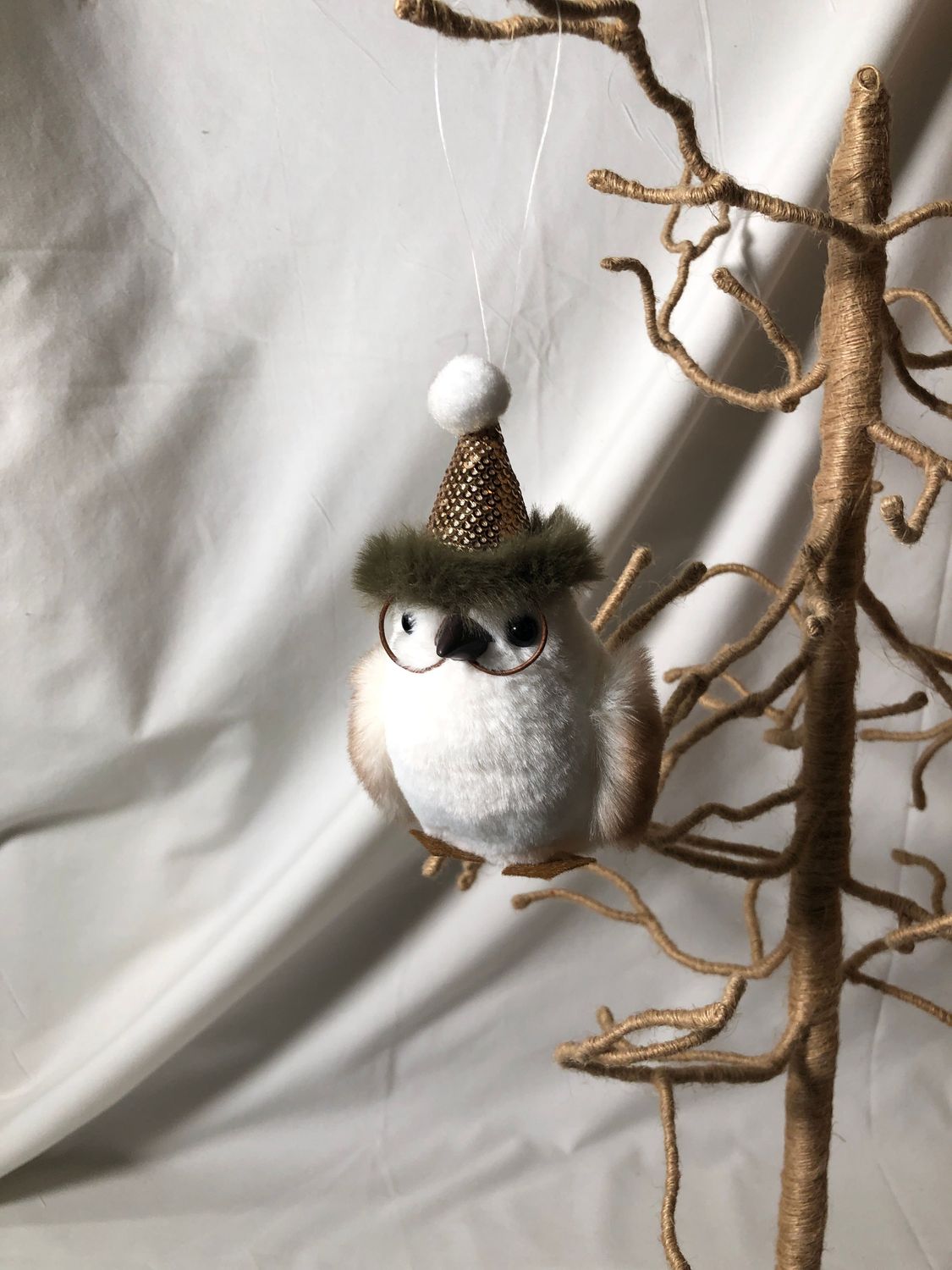 Green/Beige Owl Ornament