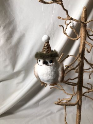 Green/Beige Owl Ornament
