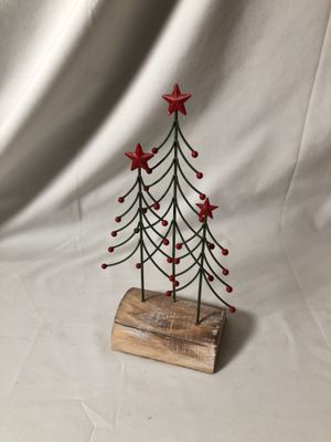Metal Tree Trio Red Sm Metal Tree Trio Red Sm