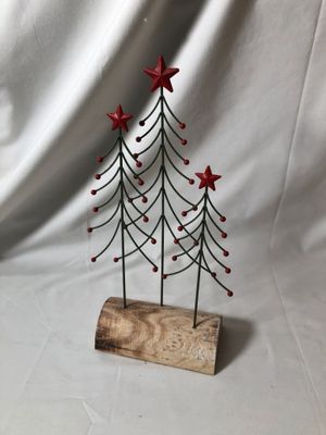 Metal Tree Trio Red Lg Metal Tree Trio Red Lg
