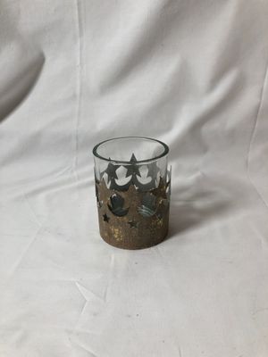 Metal Candleholder w/Stars