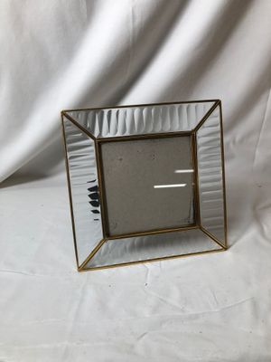 Glass &amp; Gold Metal Frame Square
