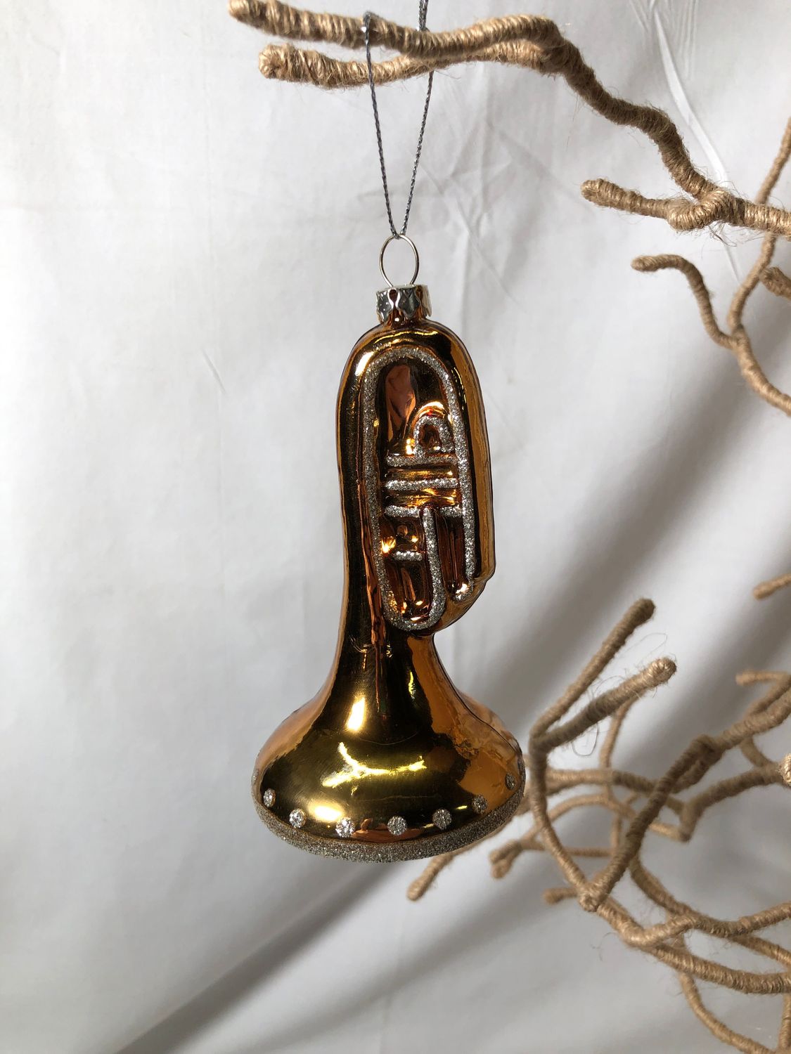 Glass Trumpet Ornament