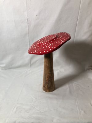 Wooden Tabletop Mushroom Lg