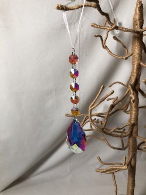 Iridescent Teardrop Ornament