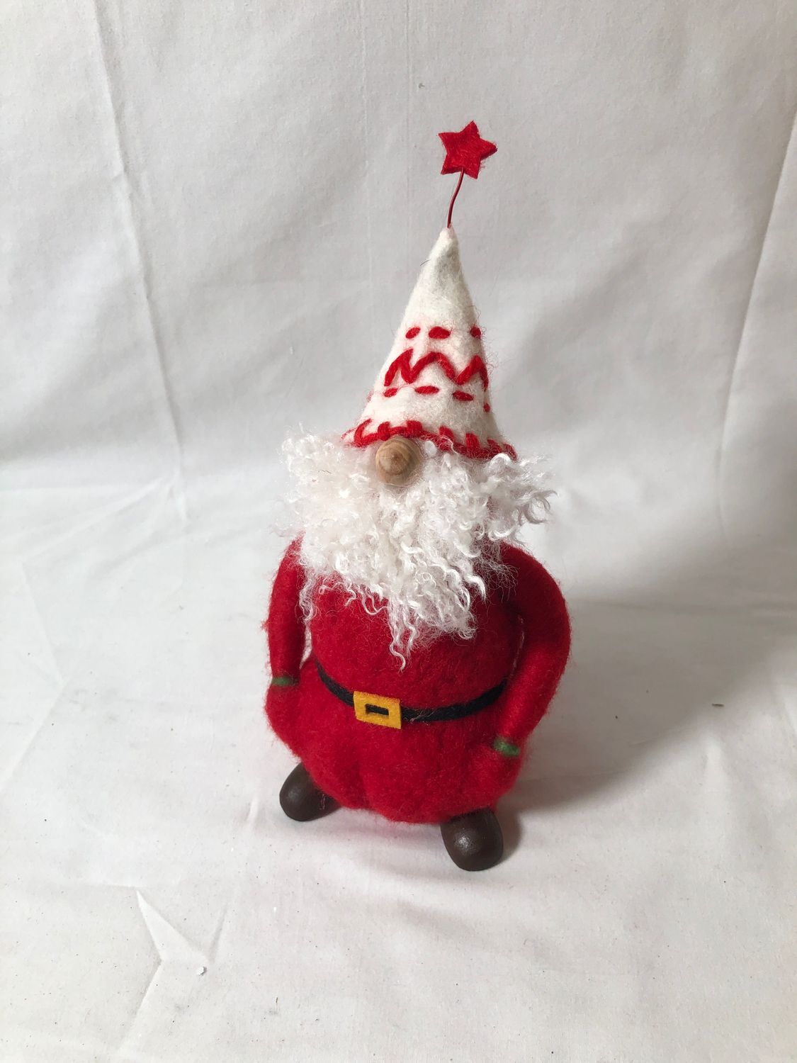 Felt Red Gnome w/Red & White Hat Felt Red Gnome w/Red & White Hat
