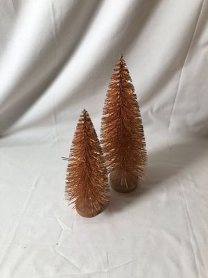 S/2 Rose Gold Bristle Trees S/2 Rose Gold Bristle Trees