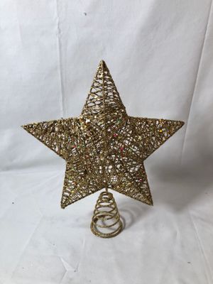 3D Gold Glitter Star Tree Topper