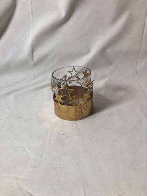 Metal Gold Star Voltive Holder