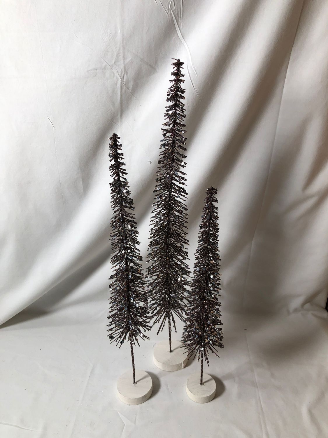 S/3 Slim Twig Bronze Trees