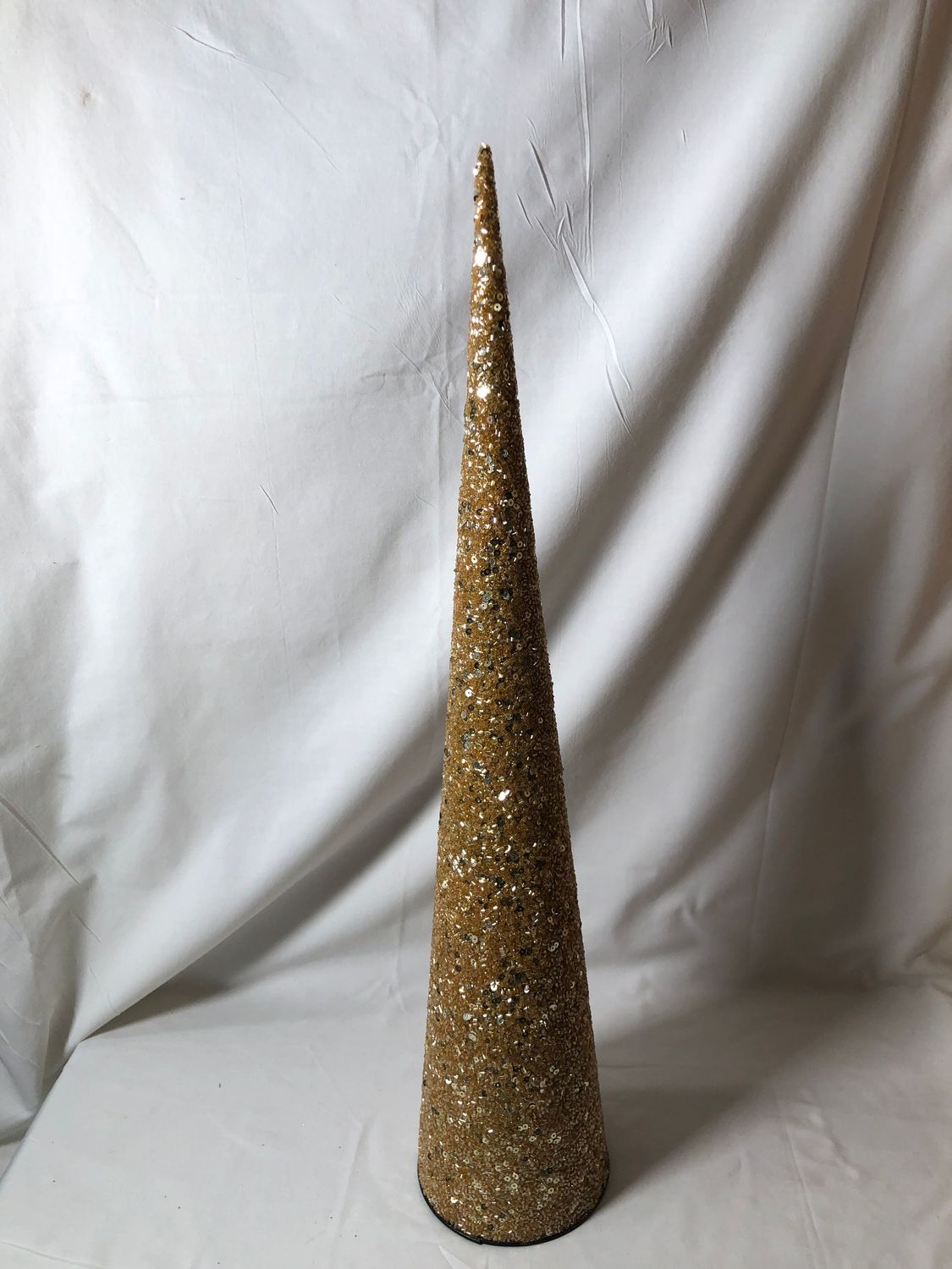 Beaded Gold Glitter Tree Med Beaded Gold Glitter Tree Med