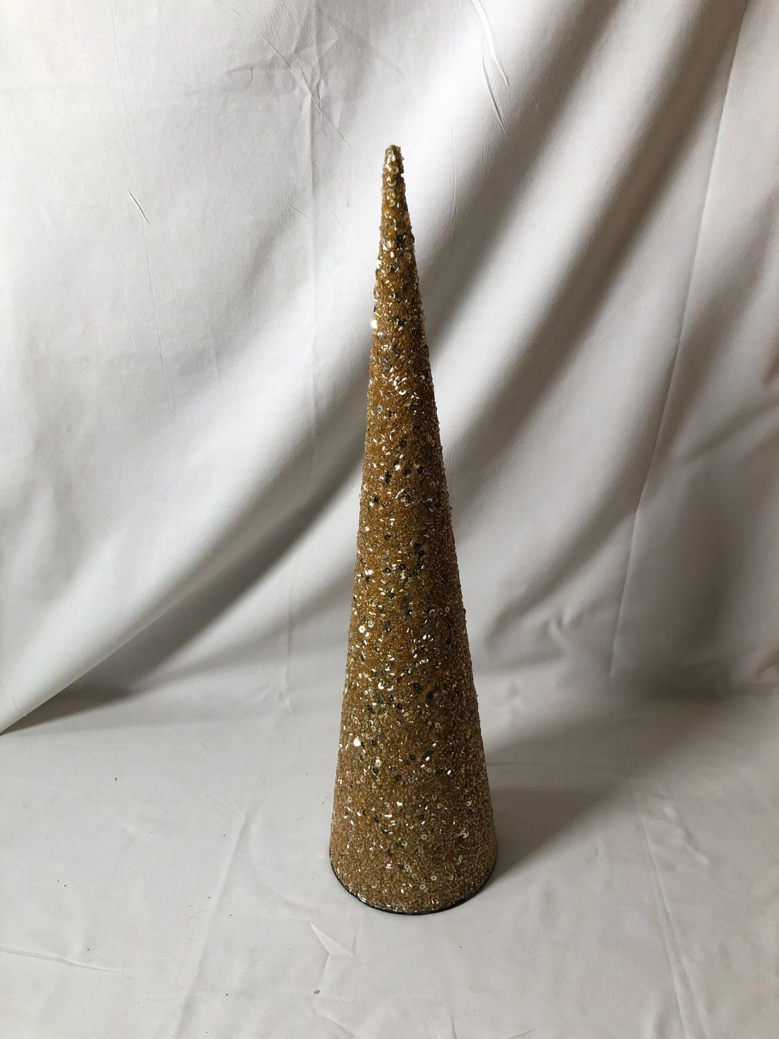 Beaded Gold Glitter Tree Sm Beaded Gold Glitter Tree Sm