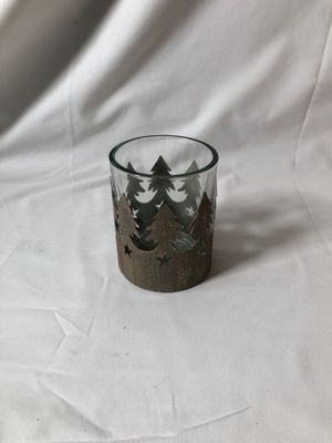 Metal Candleholder w/Trees