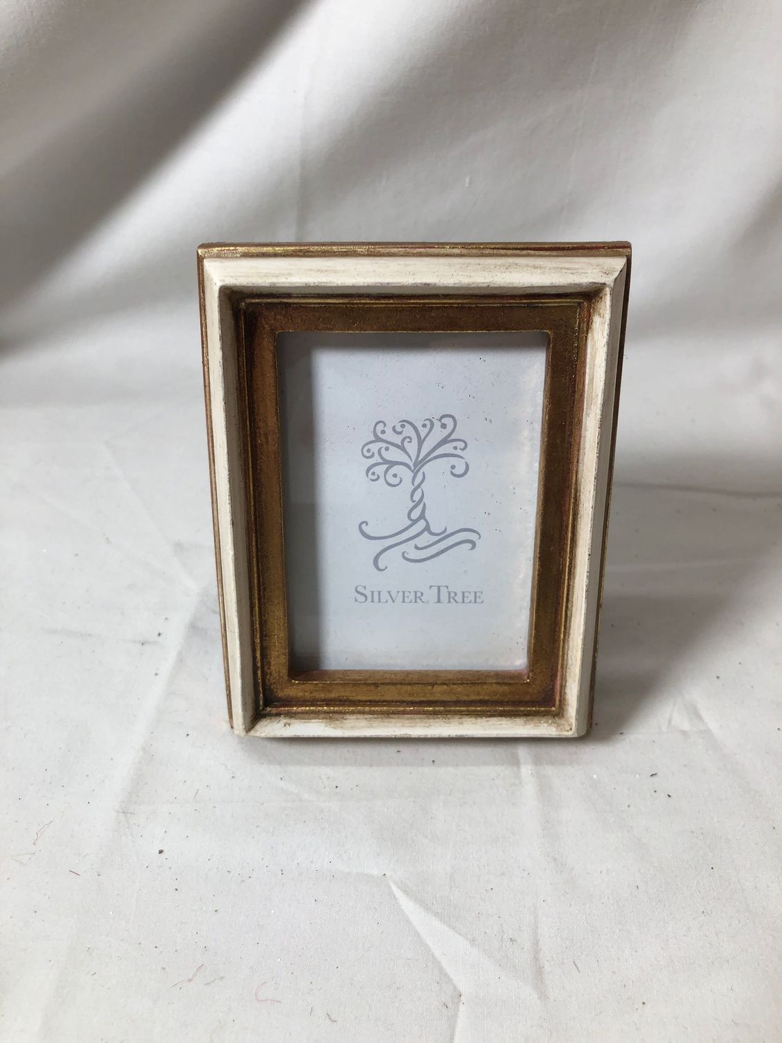 Cream &amp; Gold Raised Edge Mini Frame Rectangle