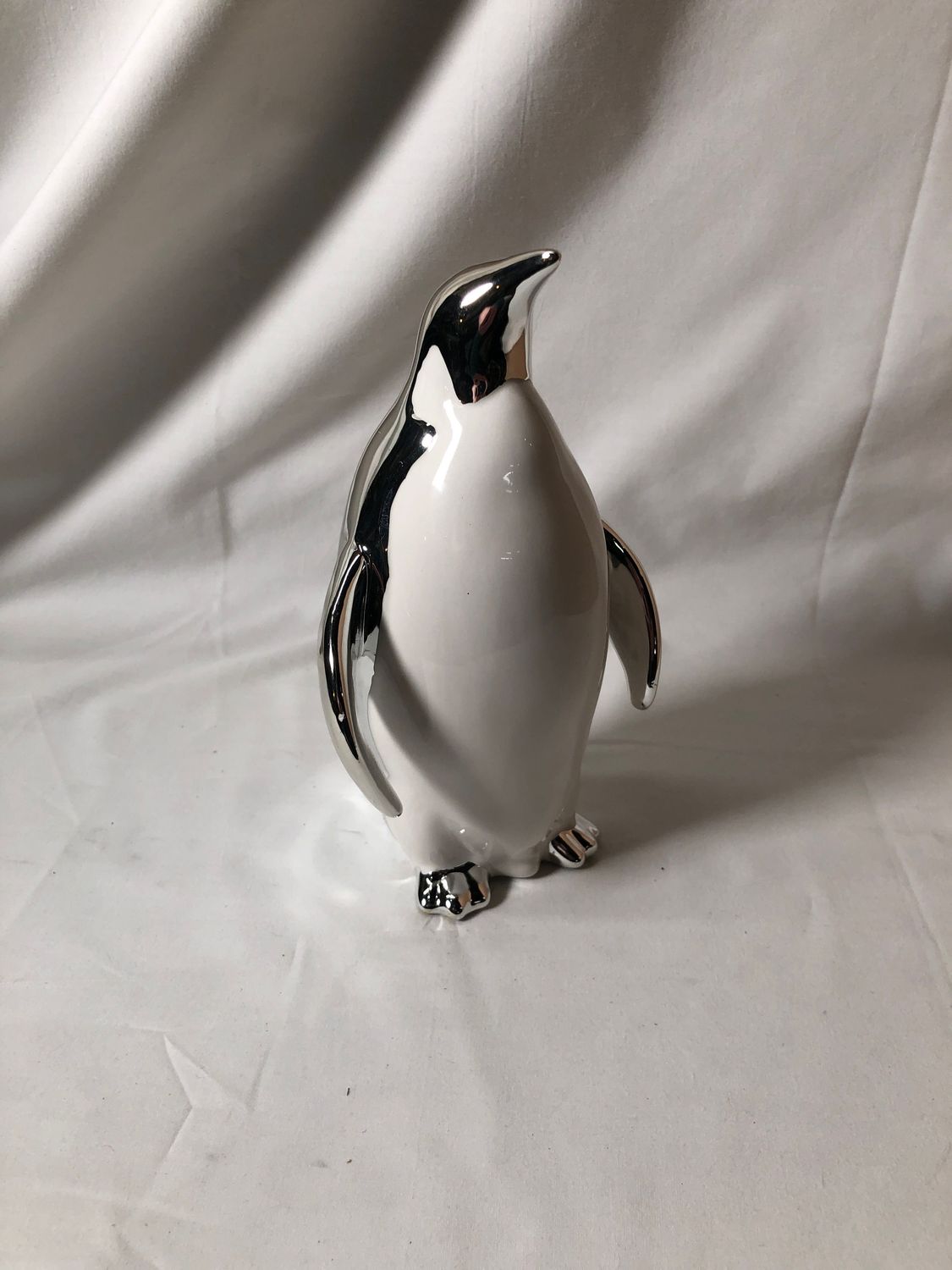 Ceramic Silver Penguin Sm