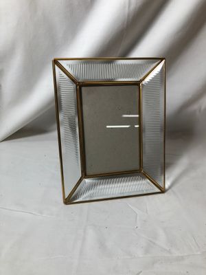Glass &amp; Gold Metal Frame Rectangle