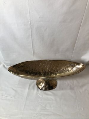 Oval Antique Gold Bowl Lg