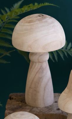 Natural Wood Mushroom - Lg