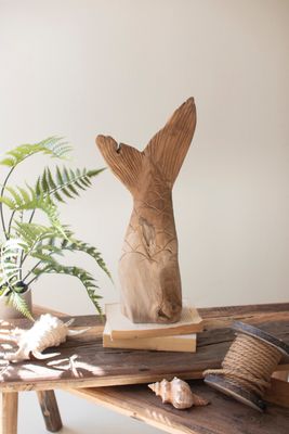 Teakwood Fish Tail Sculpture