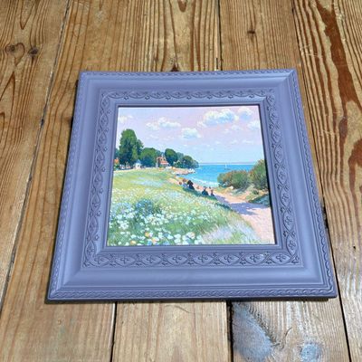 Lavender Framed Landscape Painting I