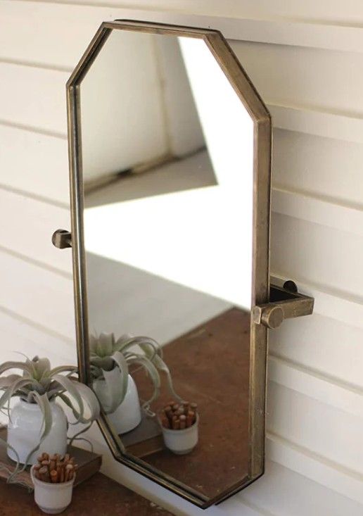 Geometrical Wall Mirror w/Adjustable Bracket