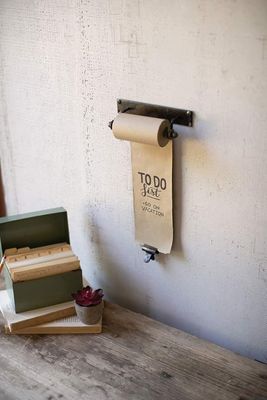 Small Hanging Note Roll w/One Brass Clip