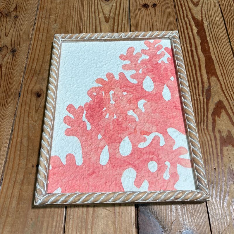 Coral Print w/Wooden Frame II Coral Print w/Wooden Frame II