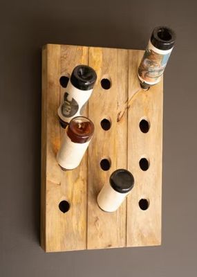 Wooden Wall Wine Rack