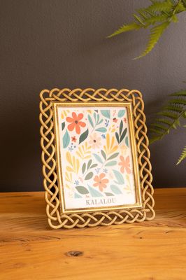 Metal Photo Frame w/Woven Detail