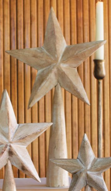 White-Wash Wooden Table Top Star - Lg White-Wash Wooden Table Top Star - Lg